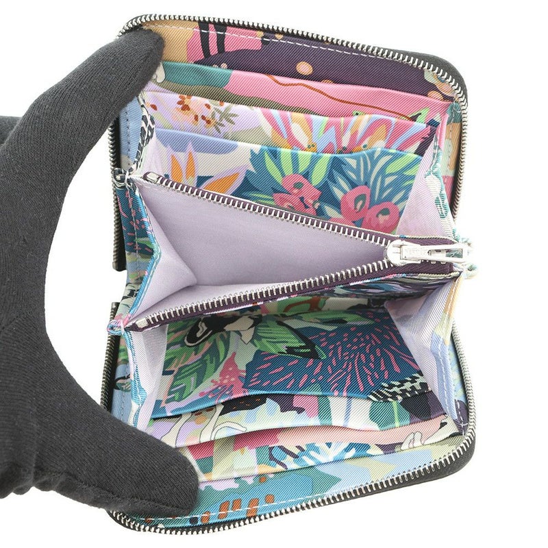 エルメス コインケース アザップコンパクト シルクイン ブラック/シルバー金具 エプソン K刻印 黒