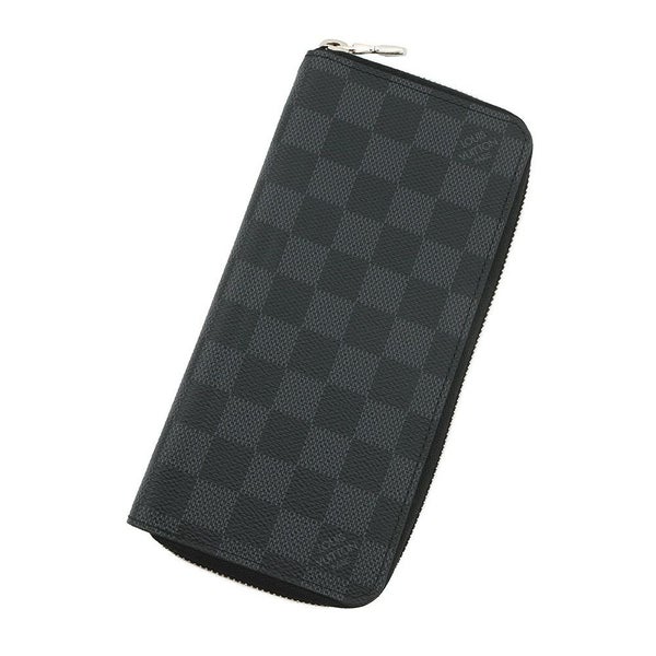 ルイヴィトン 長財布 ダミエ・グラフィット ジッピーウォレット・ヴェルティカル N63095 メンズ 黒