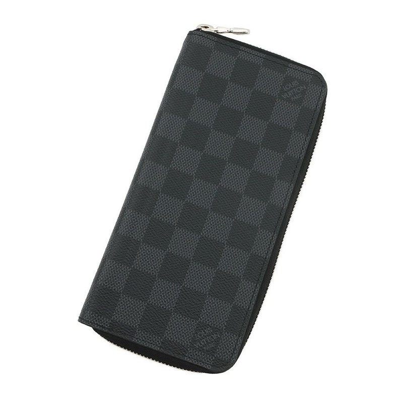 ルイヴィトン 長財布 ダミエ・グラフィット ジッピーウォレット・ヴェルティカル N63095 メンズ 黒