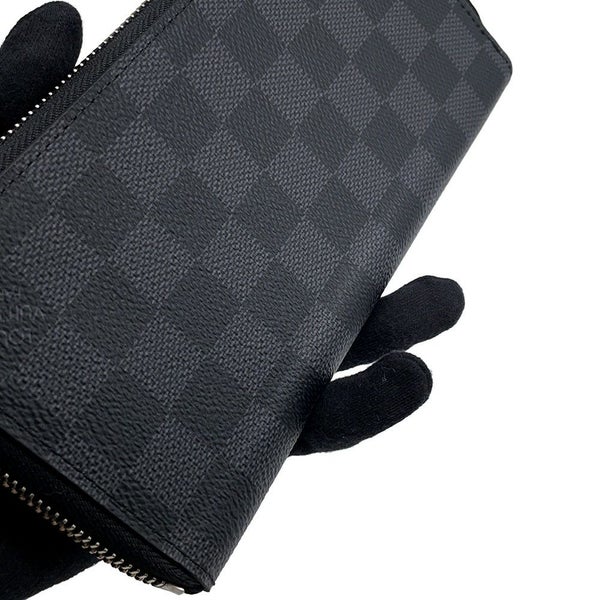 ルイヴィトン 長財布 ダミエ・グラフィット ジッピーウォレット・ヴェルティカル N63095 メンズ 黒