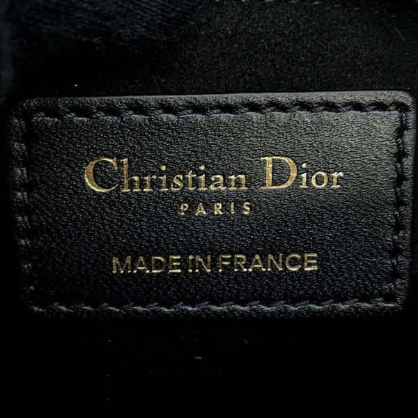 ディオール ハンドバッグ レディディオール カナージュ ミニ ラムスキン M0505ONGE_M900 2wayショルダー 黒