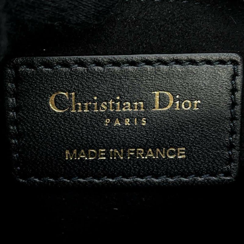 ディオール ハンドバッグ レディディオール カナージュ ミニ ラムスキン M0505ONGE_M900 2wayショルダー 黒