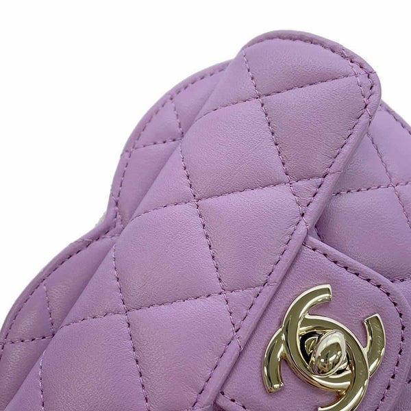 シャネル チェーンショルダーバッグ マトラッセ ココマーク ラムスキン ハート AP2784 CHANEL ポシェット