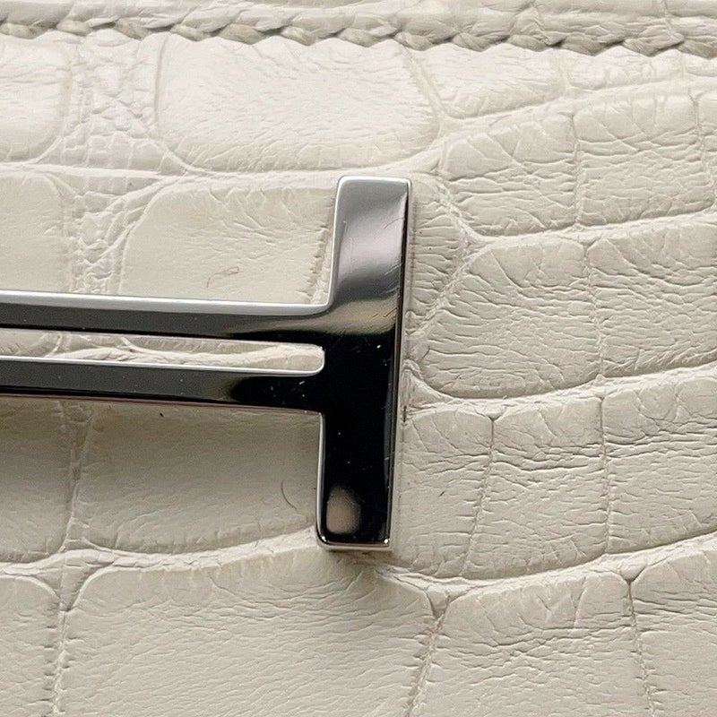 エルメス 二つ折り財布 ベアンコンパクト ベトン/シルバー金具 アリゲーターマット K刻印 財布