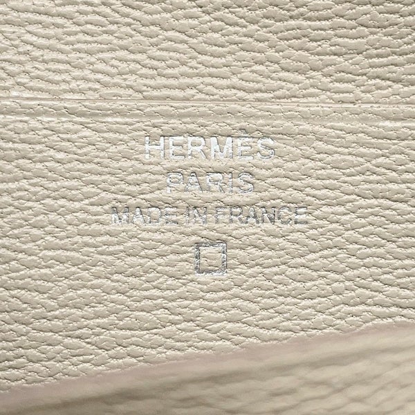 エルメス 二つ折り財布 ベアンコンパクト ベトン/シルバー金具 アリゲーターマット K刻印 財布