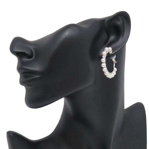 タサキ イヤリング あこや真珠/ダイヤモンド 計0.18ct K18WGホワイトゴールド TASAKI パール