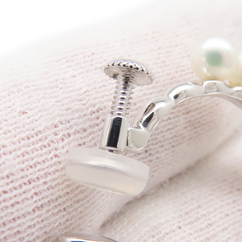 タサキ イヤリング あこや真珠/ダイヤモンド 計0.18ct K18WGホワイトゴールド TASAKI パール