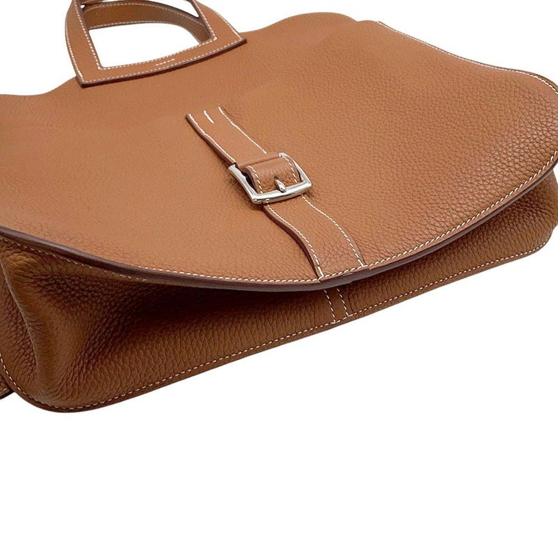 エルメス ハンドバッグ アルザン31 ゴールド/シルバー金具 トリヨンクレマンス C刻印 ２wayショルダー