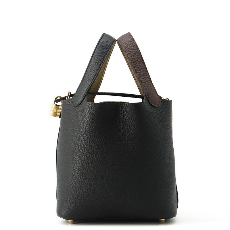 エルメス ピコタンロックPM カザック2 ブラック/マカサー/ベージュマルファ/ゴールド金具 トリヨンクレマンス W刻印