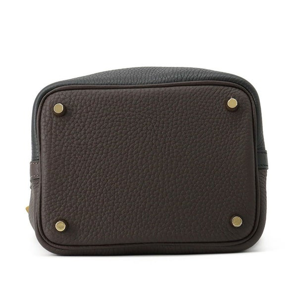 エルメス ピコタンロックPM カザック2 ブラック/マカサー/ベージュマルファ/ゴールド金具 トリヨンクレマンス W刻印