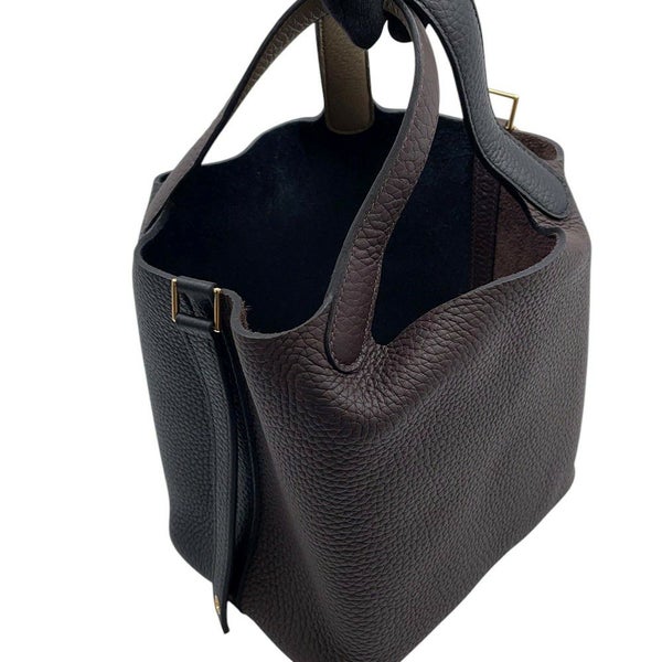 エルメス ピコタンロックPM カザック2 ブラック/マカサー/ベージュマルファ/ゴールド金具 トリヨンクレマンス W刻印