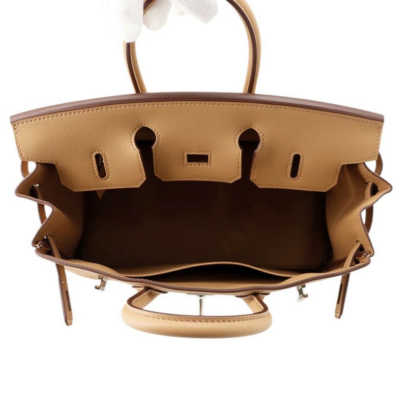 エルメス バーキン25 ビスキュイ/シルバー金具 スイフト K刻印 HERMES Birkin ハンドバッグ