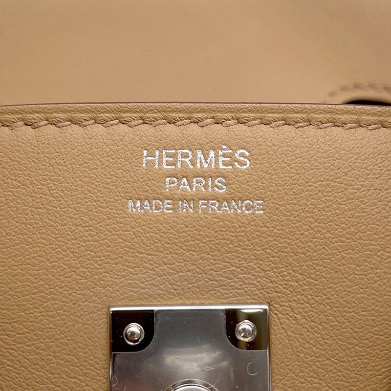 エルメス バーキン25 ビスキュイ/シルバー金具 スイフト K刻印 HERMES Birkin ハンドバッグ