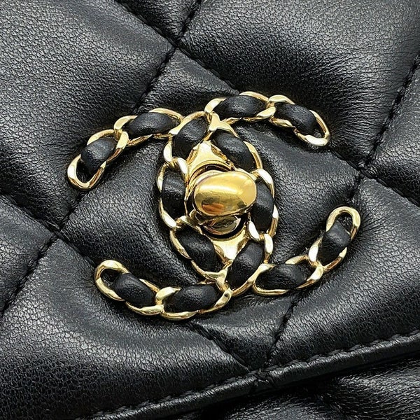 シャネル ハンドバッグ ココマーク マトラッセ トレンディCC ラムスキン A92236 CHANEL 2way チェーンショルダー 黒