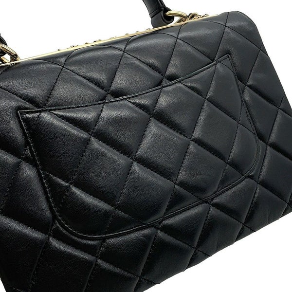 シャネル ハンドバッグ ココマーク マトラッセ トレンディCC ラムスキン A92236 CHANEL 2way チェーンショルダー 黒