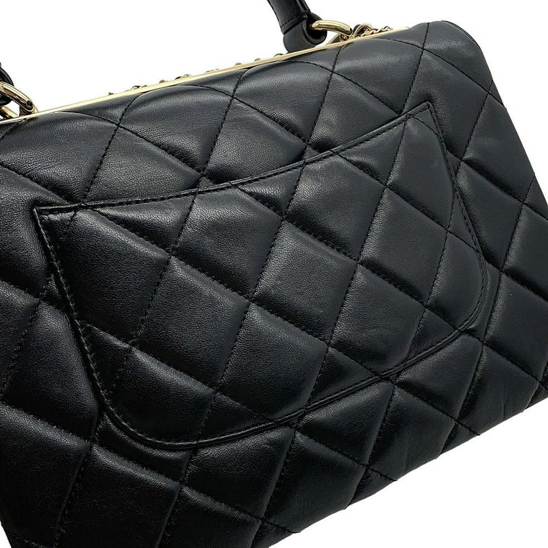 シャネル ハンドバッグ ココマーク マトラッセ トレンディCC ラムスキン A92236 CHANEL 2way チェーンショルダー 黒