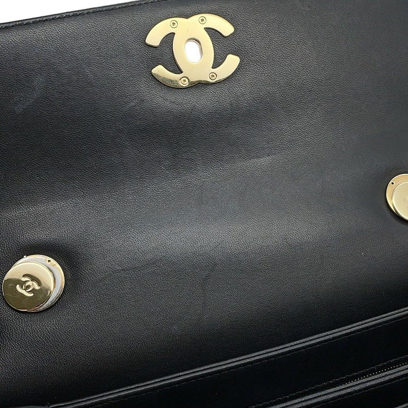 シャネル ハンドバッグ ココマーク マトラッセ トレンディCC ラムスキン A92236 CHANEL 2way チェーンショルダー 黒