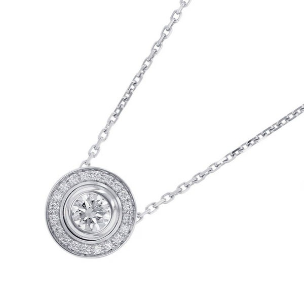 カルティエ ネックレス ダムール ダイヤモンド 中石0.25ct K18WGホワイトゴールド N7406800 Cartier GIA鑑定書コピー ペンダント