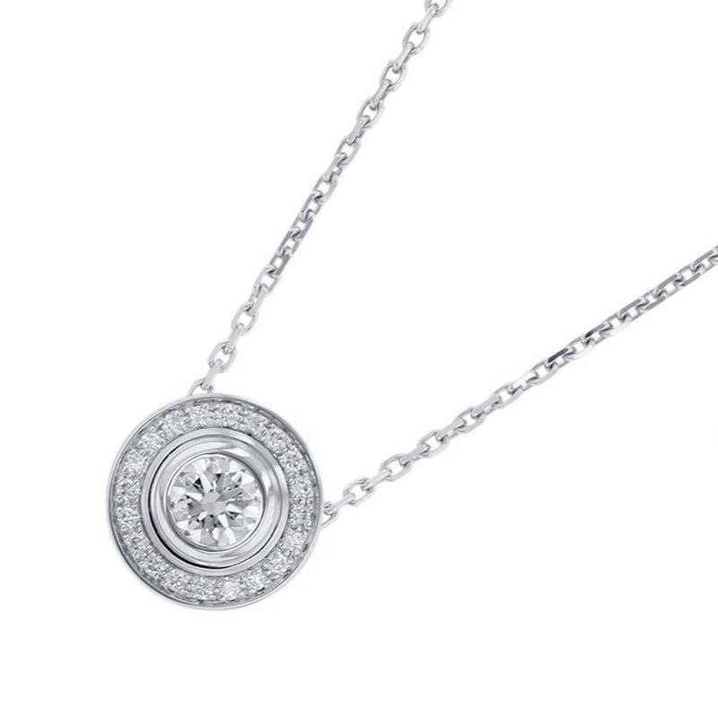 カルティエ ネックレス ダムール ダイヤモンド 中石0.25ct K18WGホワイトゴールド N7406800 Cartier GIA鑑定書コピー ペンダント