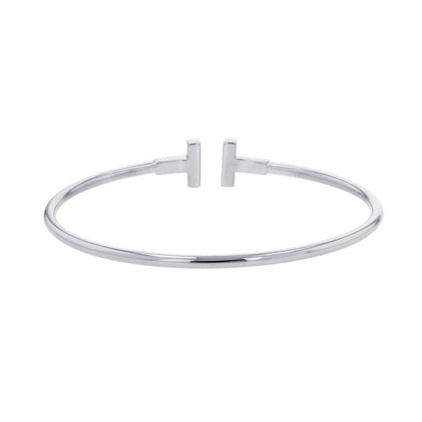 ティファニー ブレスレット Tワイヤー ブレスレット ラージ ダイヤモンド 計0.24ct K18WGホワイトゴールド 60010749 バングル