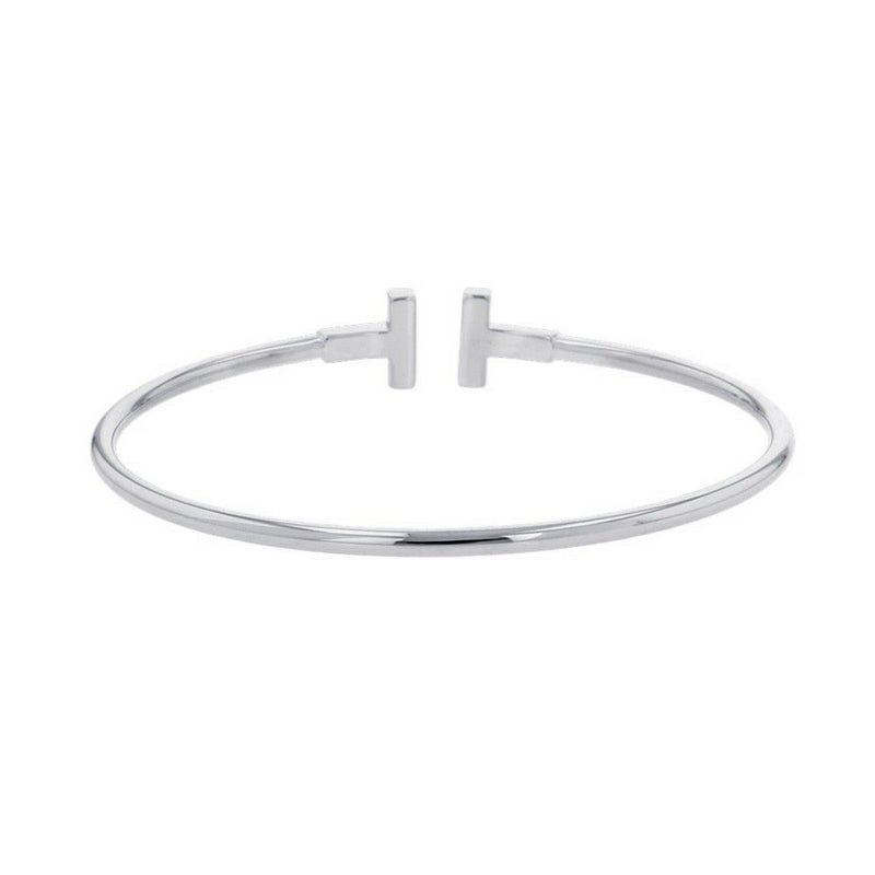 ティファニー ブレスレット Tワイヤー ブレスレット ラージ ダイヤモンド 計0.24ct K18WGホワイトゴールド 60010749 バングル