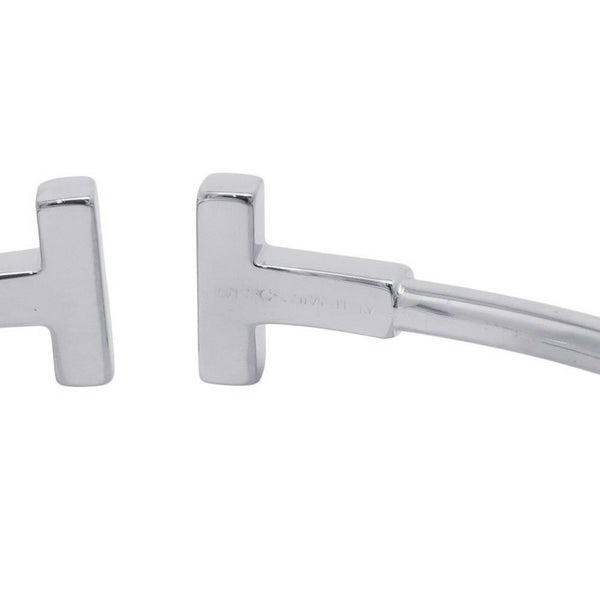 ティファニー ブレスレット Tワイヤー ブレスレット ラージ ダイヤモンド 計0.24ct K18WGホワイトゴールド 60010749 バングル