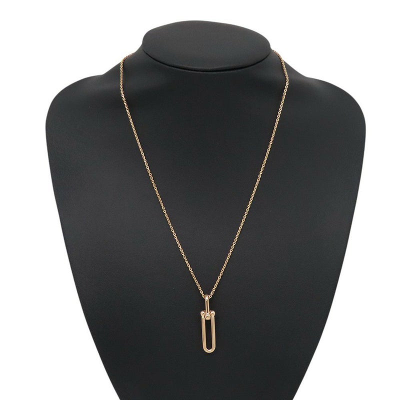 ティファニー ネックレス ハードウェア 細長 リンク ペンダント K18PGピンクゴールド 63982253 Tiffany&Co. ジュエリー