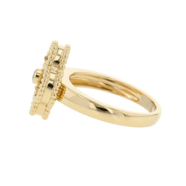 ヴァンクリーフ＆アーペル リング ヴィンテージ アルハンブラ カーネリアン/ダイヤ 1P 0.05ct K18YG サイズ53 VCARD40800 指輪