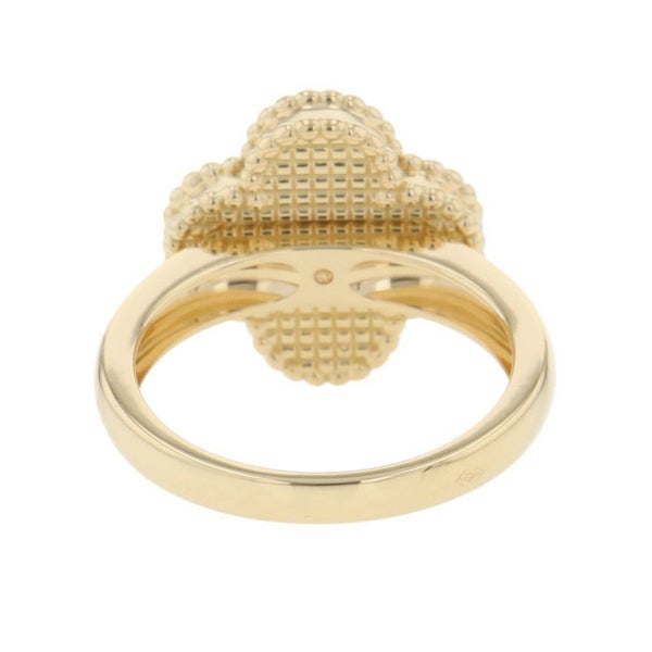 ヴァンクリーフ＆アーペル リング ヴィンテージ アルハンブラ カーネリアン/ダイヤ 1P 0.05ct K18YG サイズ53 VCARD40800 指輪