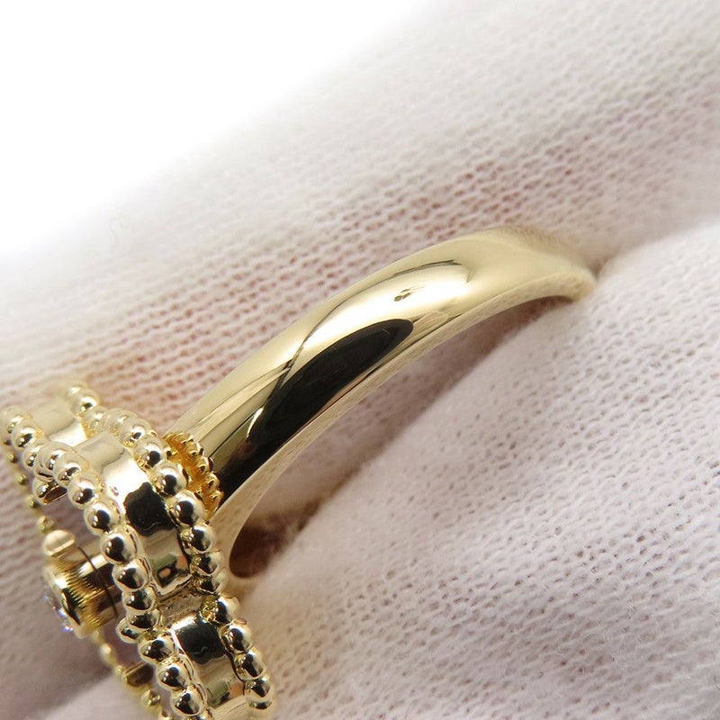 ヴァンクリーフ＆アーペル リング ヴィンテージ アルハンブラ カーネリアン/ダイヤ 1P 0.05ct K18YG サイズ53 VCARD40800 指輪