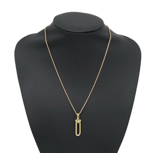 ティファニー ネックレス ハードウェア 細長 リンク ペンダント K18YGイエローゴールド 63364215 Tiffany&Co. ジュエリー