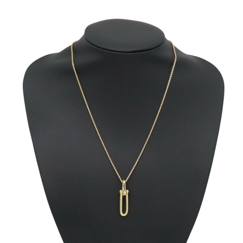 ティファニー ネックレス ハードウェア 細長 リンク ペンダント K18YGイエローゴールド 63364215 Tiffany&Co. ジュエリー