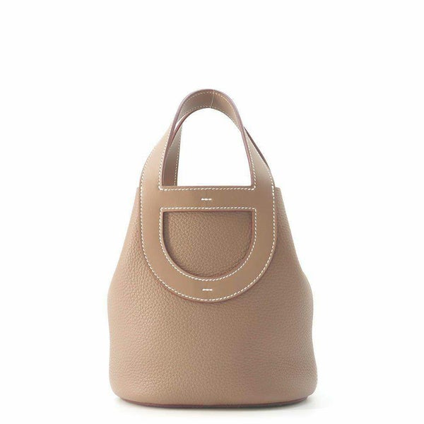 エルメス ハンドバッグ インザループ 18 エトゥープ/シルバー金具 トリヨンクレマンス B刻印