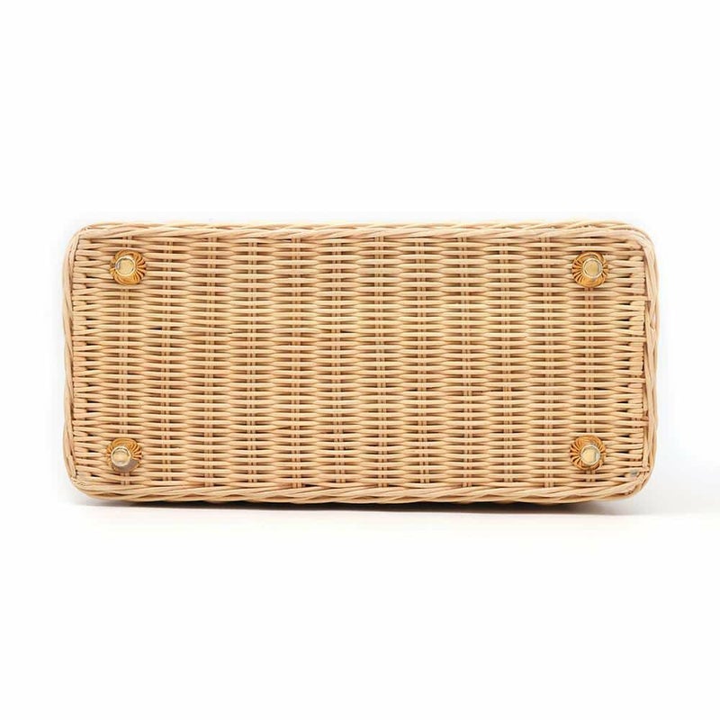 プラダ ハンドバッグ ウィンカー カナパ かごバッグ ストロー 1BG835 PRADA ショルダーバッグ 黒