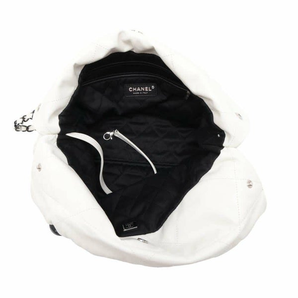 シャネル チェーンショルダーバッグ CHANEL22 スモール カーフスキン AS3260 CHANEL ポーチ付き 白