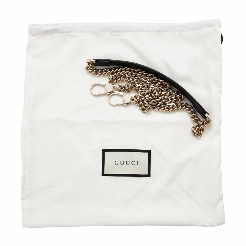 グッチ チェーンショルダーバッグ インターロッキングG レザー 607720 GUCCI バッグ 黒 アウトレット品