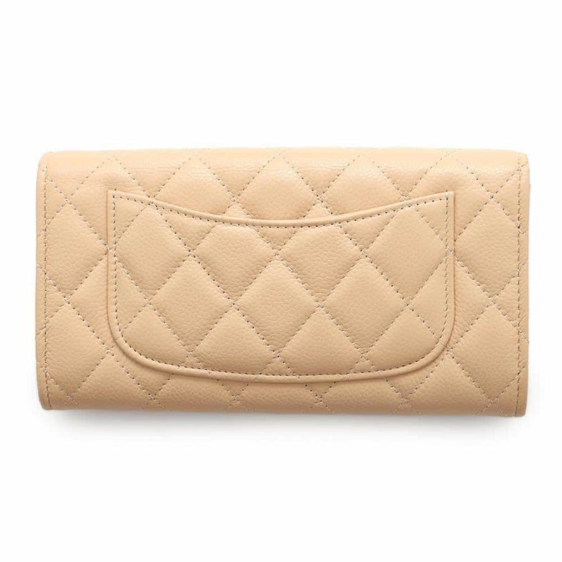 シャネル 長財布 クラシック ロング フラップ ウォレット マトラッセ ココマーク キャビアスキン AP0241 CHANEL