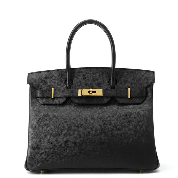 エルメス バーキン30 ブラック/ゴールド金具 エプソン □J刻印 HERMES Birkin ハンドバッグ 黒