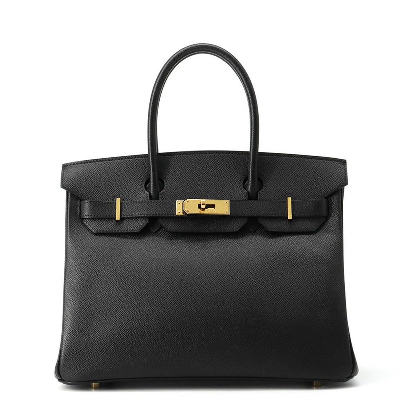 エルメス バーキン30 ブラック/ゴールド金具 エプソン □J刻印 HERMES Birkin ハンドバッグ 黒