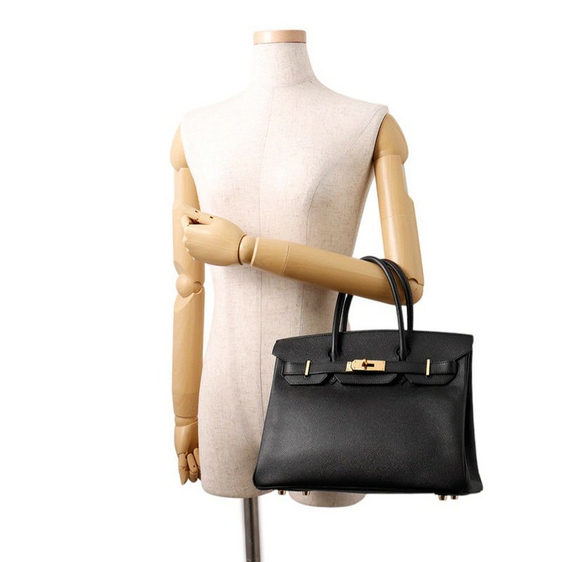 エルメス バーキン30 ブラック/ゴールド金具 エプソン □J刻印 HERMES Birkin ハンドバッグ 黒