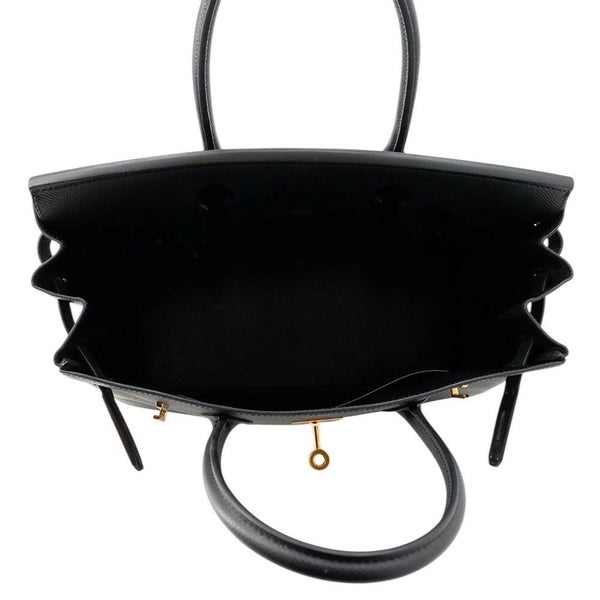 エルメス バーキン30 ブラック/ゴールド金具 エプソン □J刻印 HERMES Birkin ハンドバッグ 黒