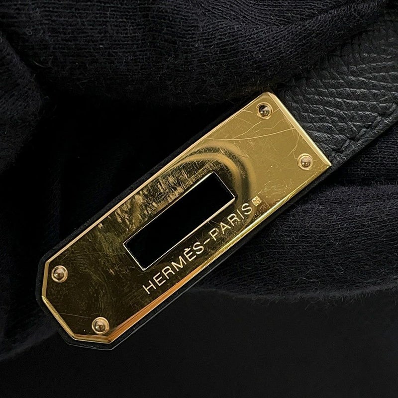 エルメス バーキン30 ブラック/ゴールド金具 エプソン □J刻印 HERMES Birkin ハンドバッグ 黒