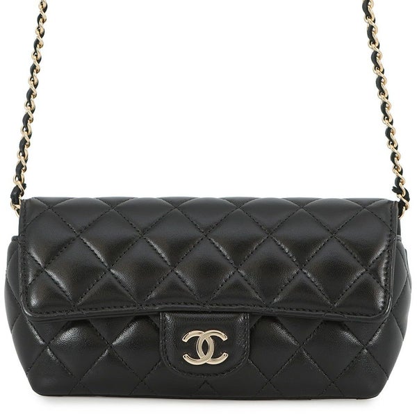 シャネル アイウェアケース マトラッセ ココマーク キャビアスキン AP2044 CHANEL 眼鏡ケース キルティング 黒