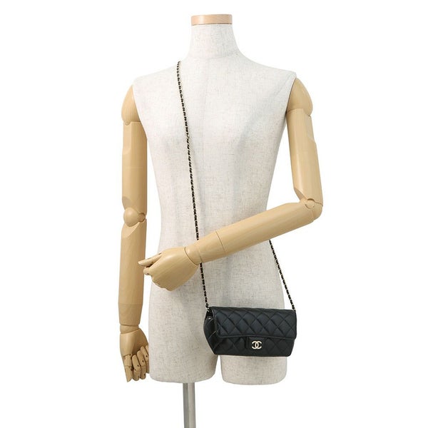 シャネル アイウェアケース マトラッセ ココマーク キャビアスキン AP2044 CHANEL 眼鏡ケース キルティング 黒