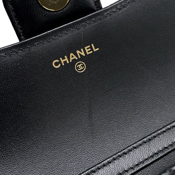 シャネル アイウェアケース マトラッセ ココマーク キャビアスキン AP2044 CHANEL 眼鏡ケース キルティング 黒