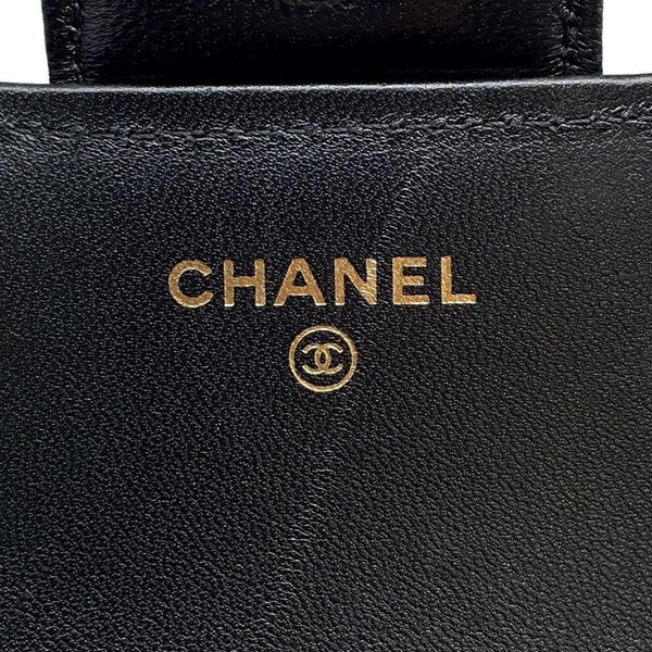 シャネル アイウェアケース マトラッセ ココマーク キャビアスキン AP2044 CHANEL 眼鏡ケース キルティング 黒