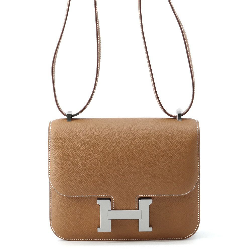 エルメス ミニ コンスタンス3 ミロワール ヴェールユッカ/シルバー金具/ホワイトラッカー金具 エプソン W刻印 HERMES エルメス ショルダーバッグ コンスタンス3 ミニ 18 ミロワール