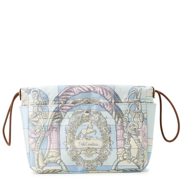エルメス ポーチ フールビ20 デッラ カヴァッレリア マルチカラー/シルバー金具 シルク  K刻印