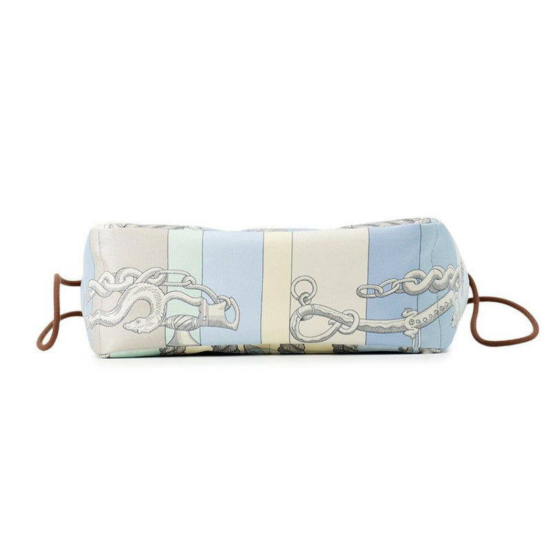 エルメス ポーチ フールビ20 デッラ カヴァッレリア マルチカラー/シルバー金具 シルク  K刻印