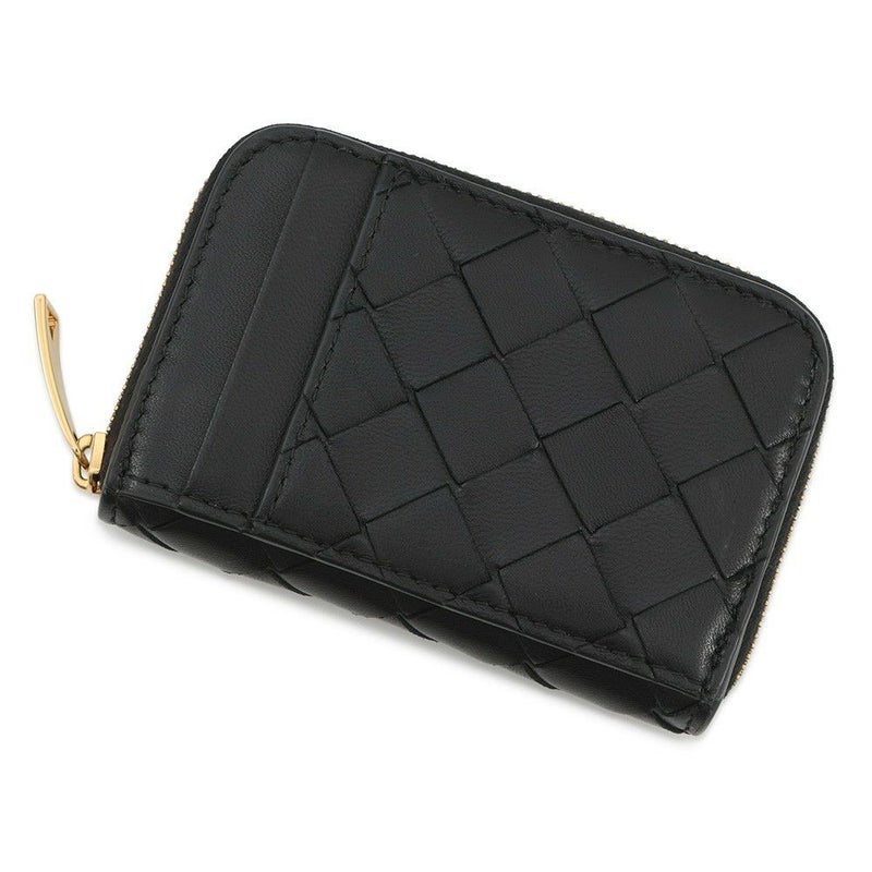 ボッテガヴェネタ コインケース イントレチャート タイニー ジップアラウンドウォレット 749933 BOTTEGA VENETA 黒